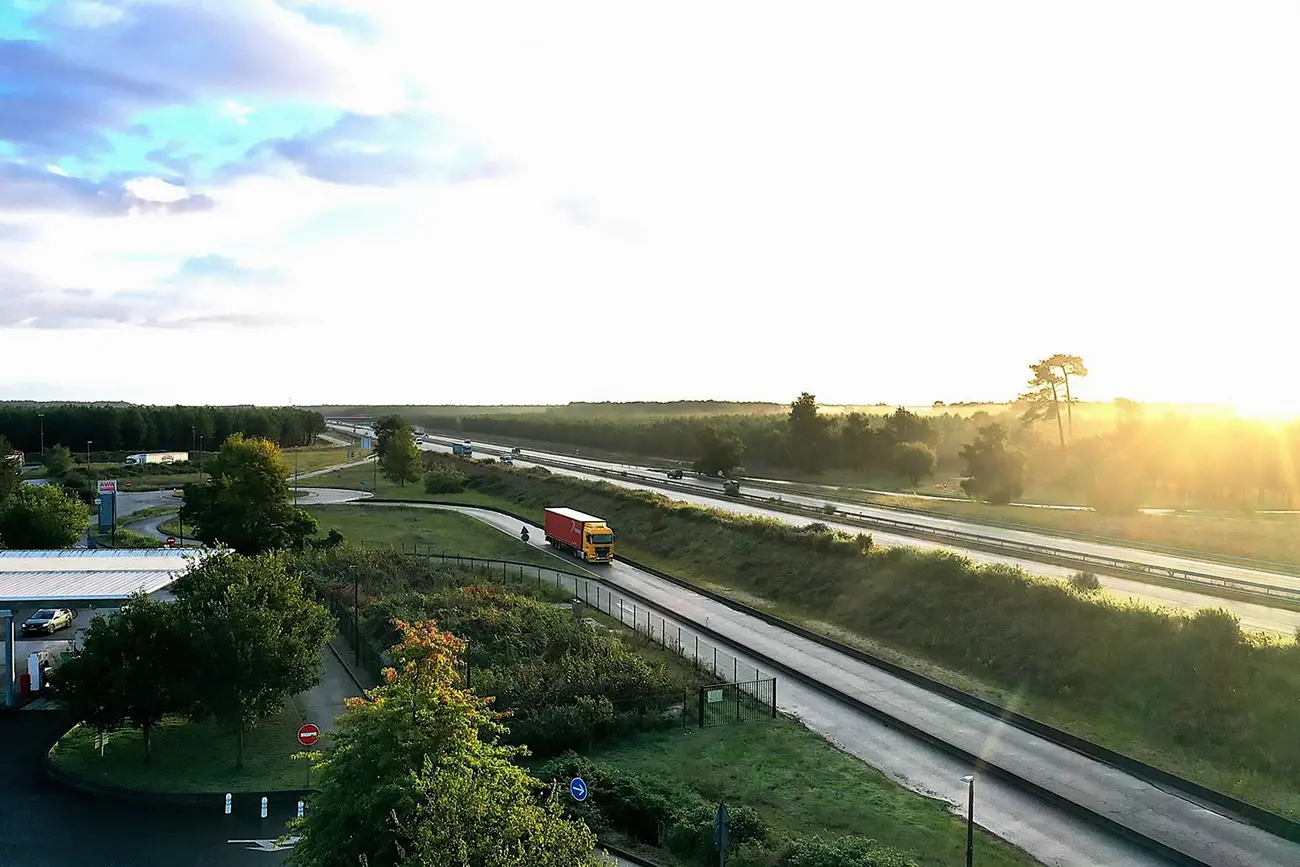 Foto autostrada, camion