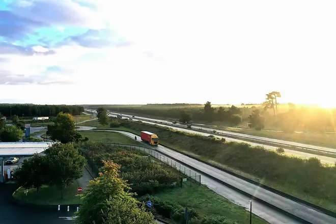 Foto autostrada, camion